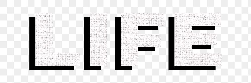 Png life shadow word typography 