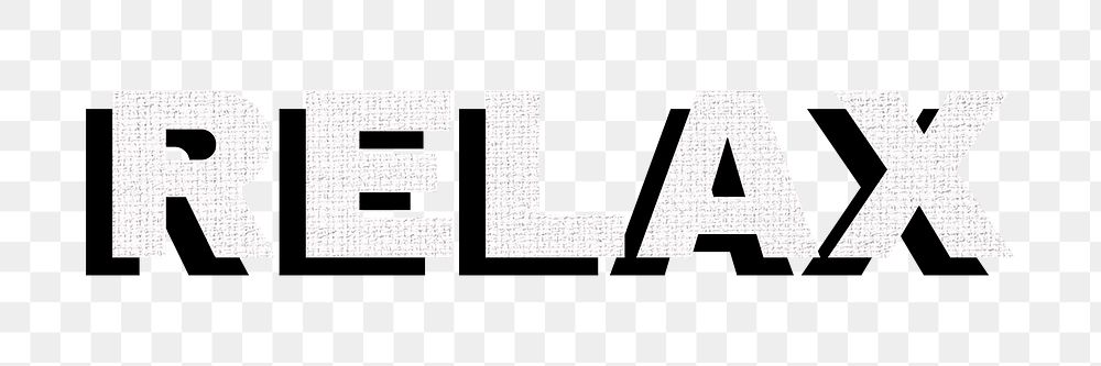 Relax png word art typography