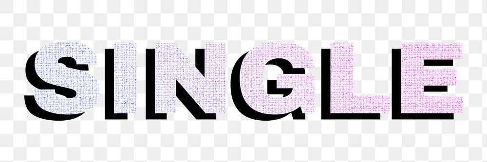 Single word png pastel gradient shadow font