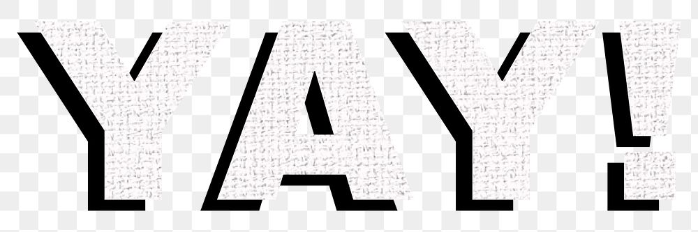 Yay! word typography png 