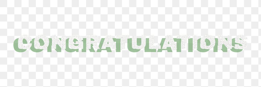 Congratulations png word sticker pastel textured font typography