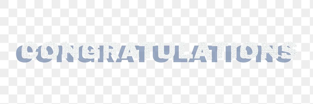 Png congratulations word sticker shadow typography