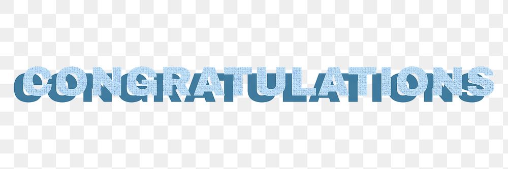 Congratulations sticker png textile texture shadow typography