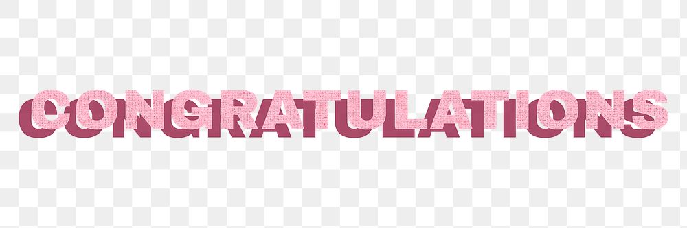 Word congratulations png font typography