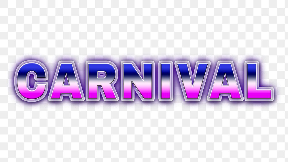 Carnival retro style word design element