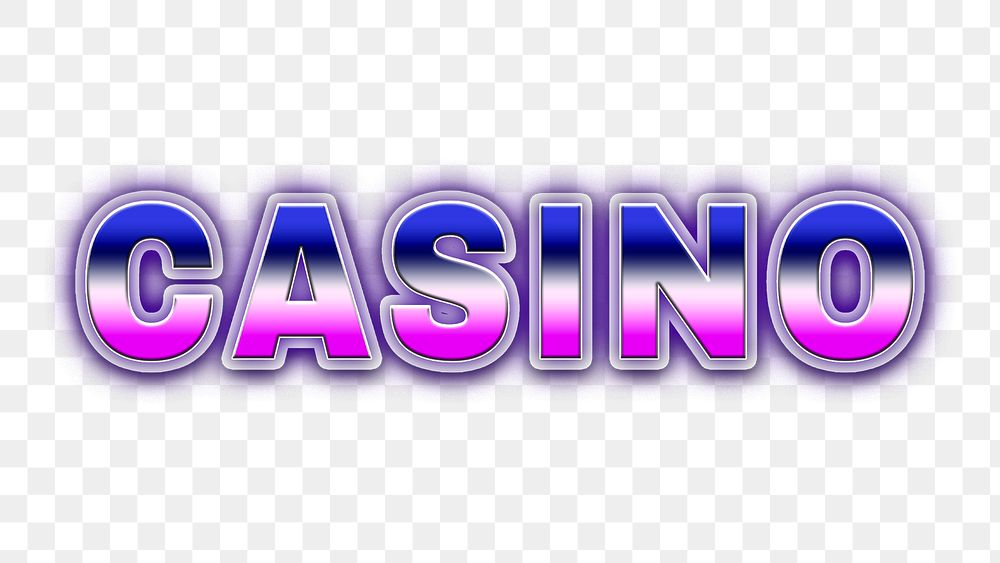 Casino retro style word design element