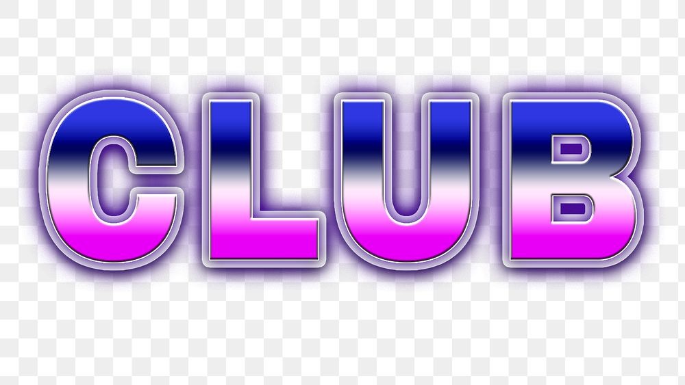 Club retro style word design element