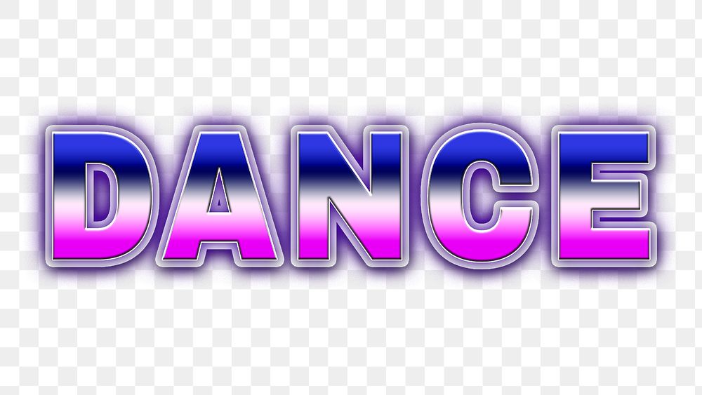 Dance retro style word design element