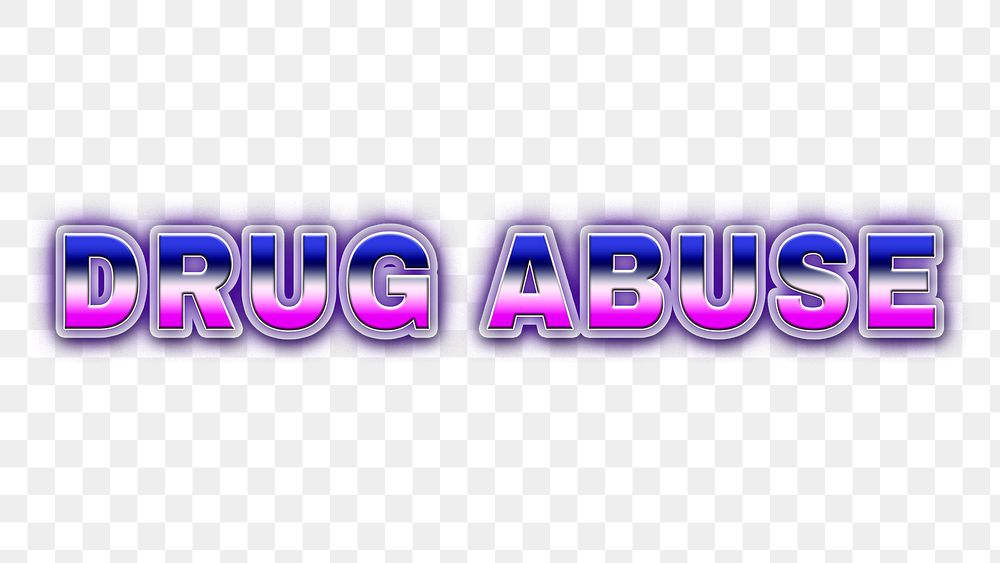 Drug abuse style word design element