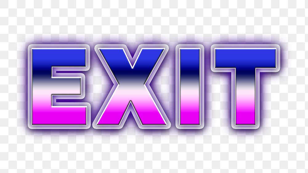 Exit retro style word design element