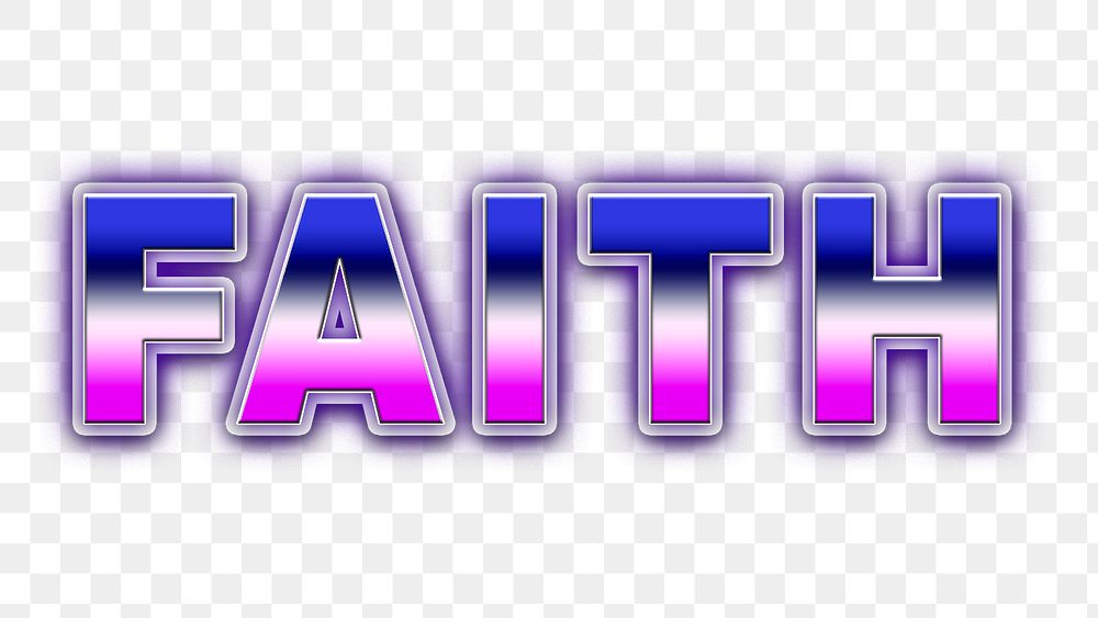 Faith retro style word design element