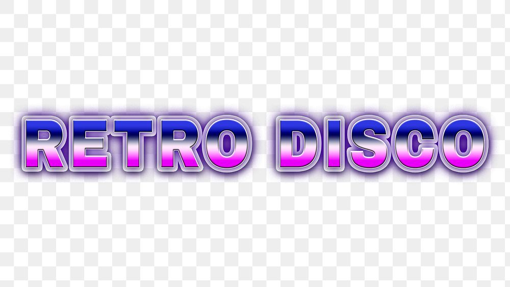 Retro disco word design element