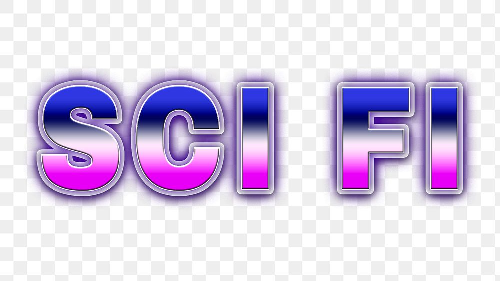 Sci-fi retro style word design element