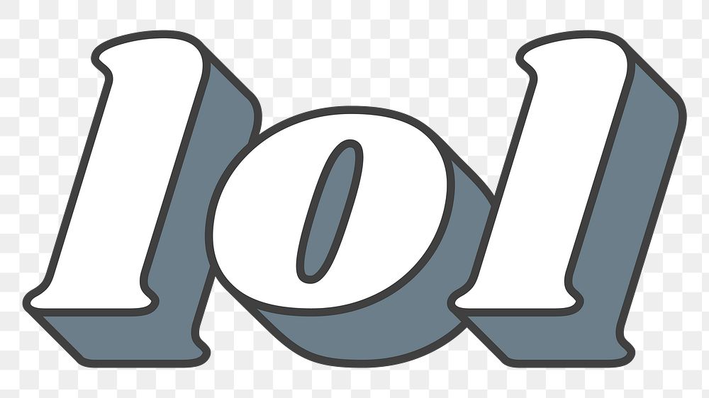 Lol word png retro typography