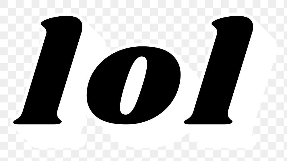 Bold LOL 3D retro png lettering