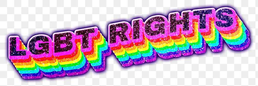Lgbt right rainbow word png