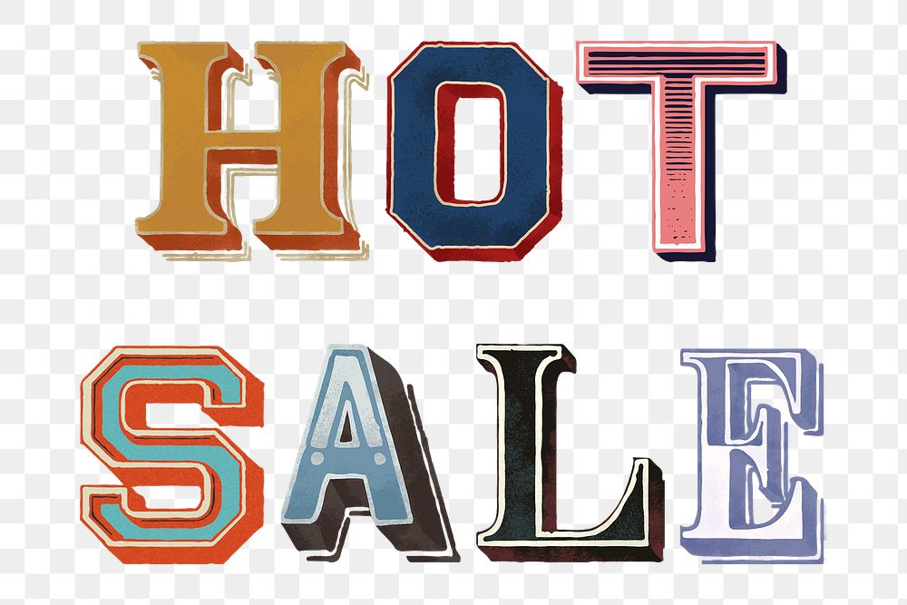 Hot sale vintage typography png