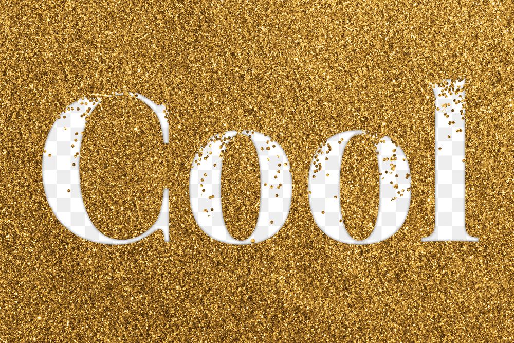 Png cool glittery message typography word