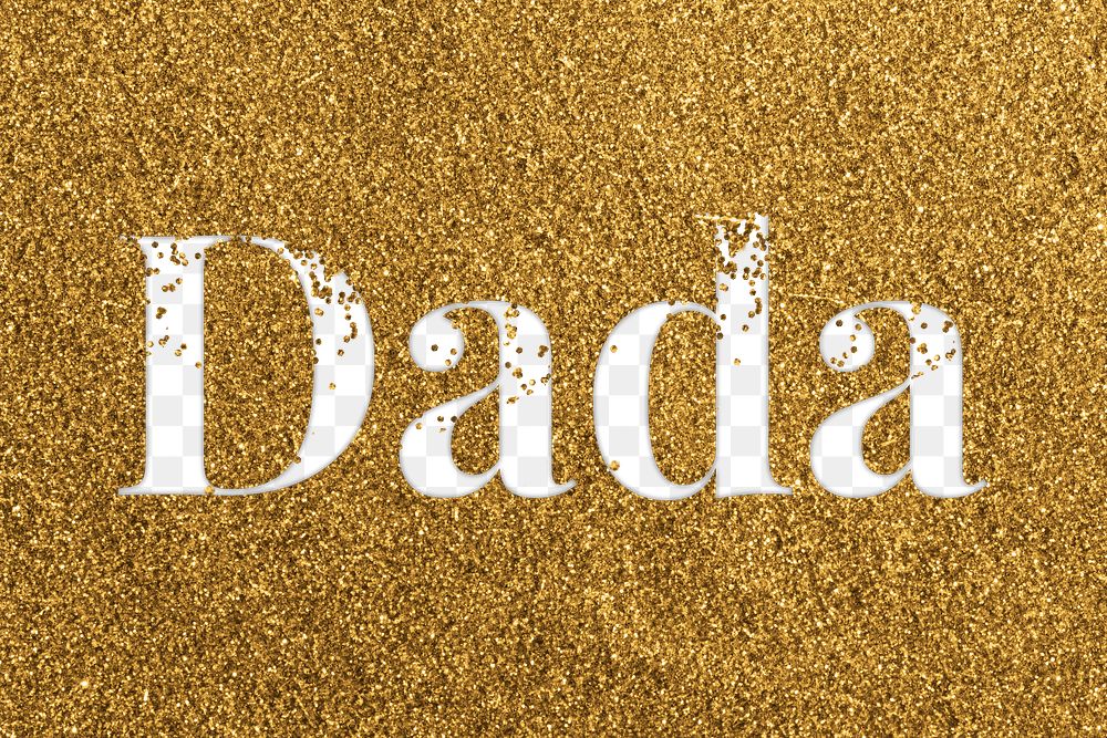 Png Dada glittery text typography word
