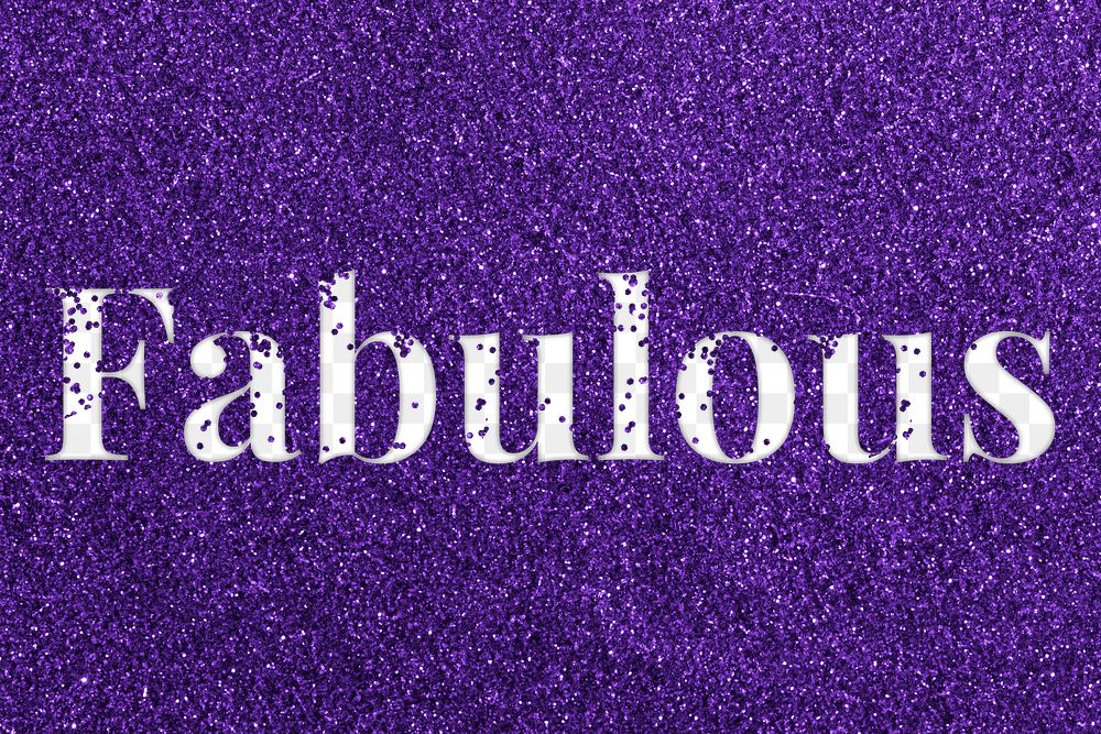 Png fabulous glittery typography word