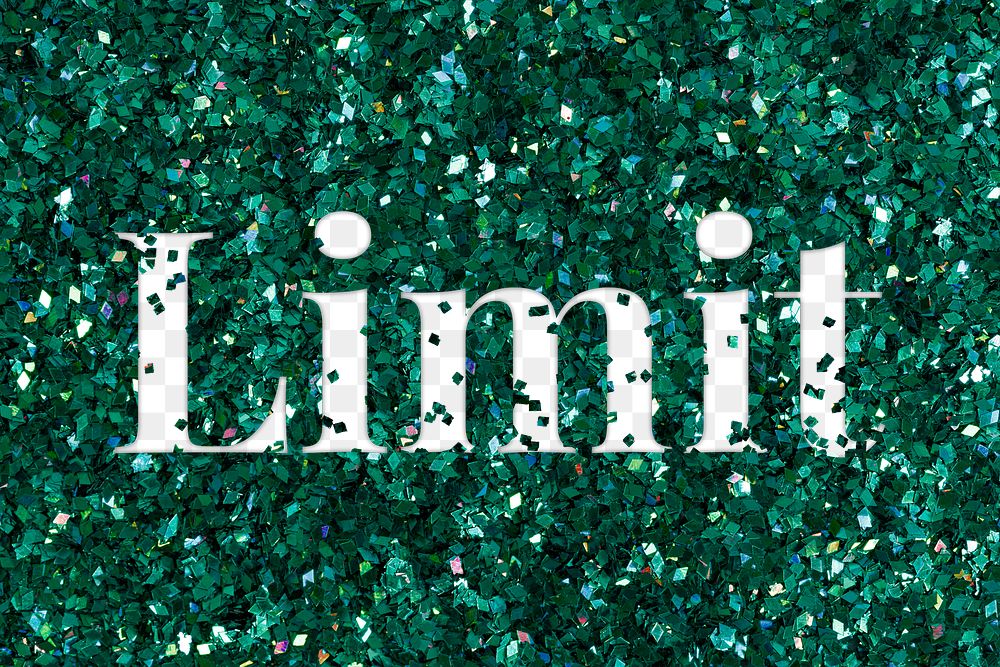 Limit png text glittery green typography