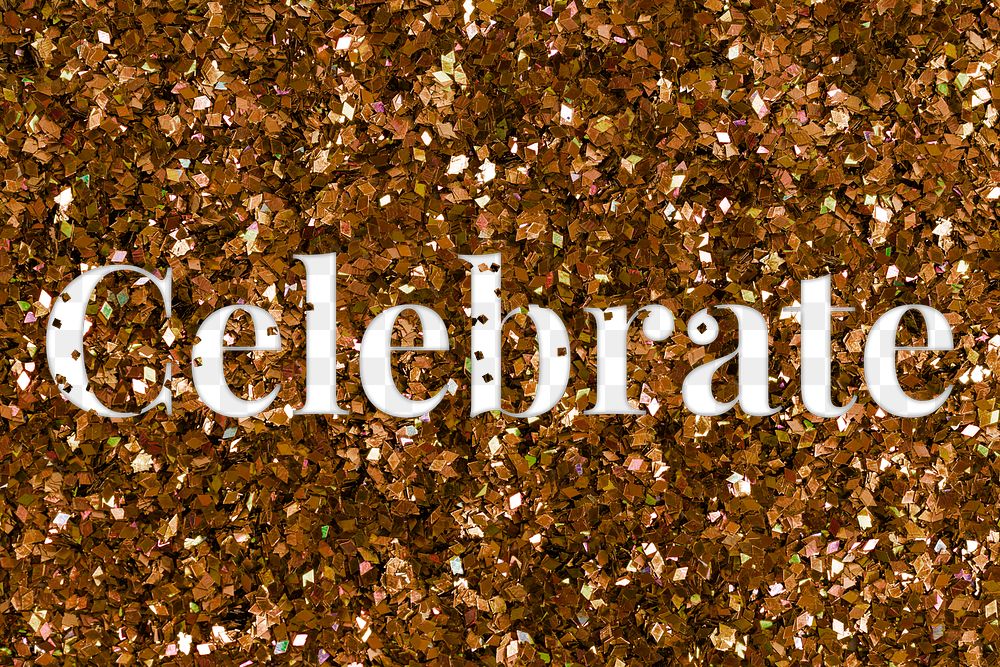 Png celebration glitterytext typography word