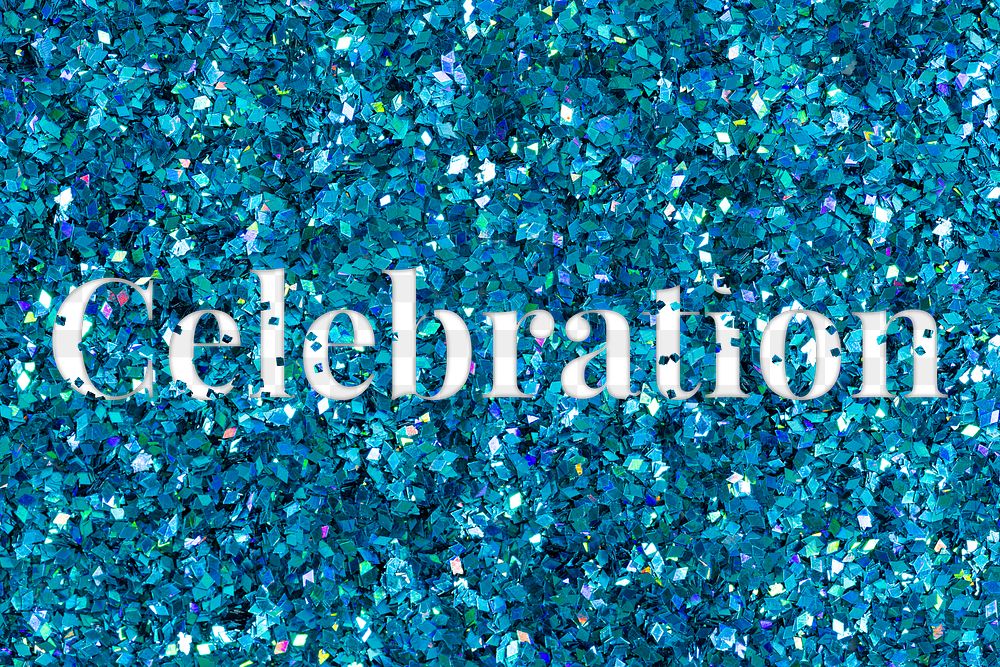 Png celebration glittery typography message