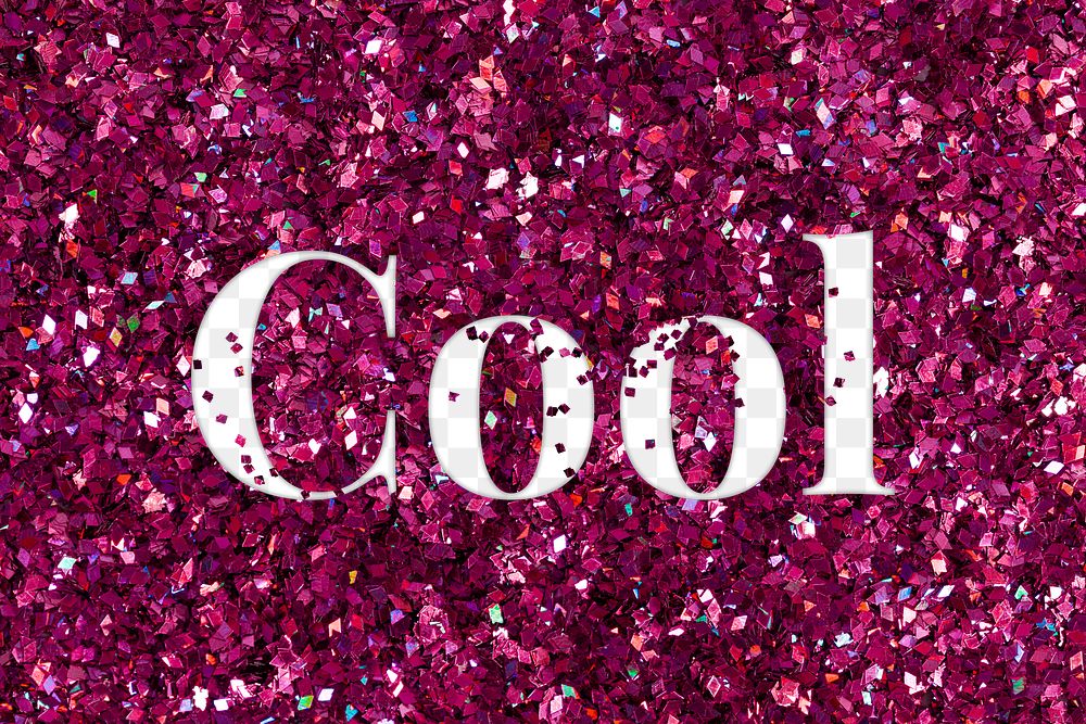 Cool glittery png message typography word