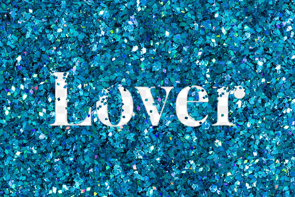 Lover glittery png message typography word