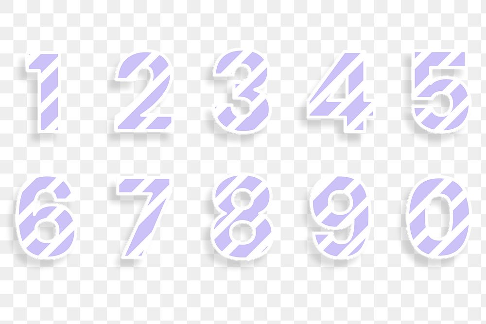 Number font collection graphic png