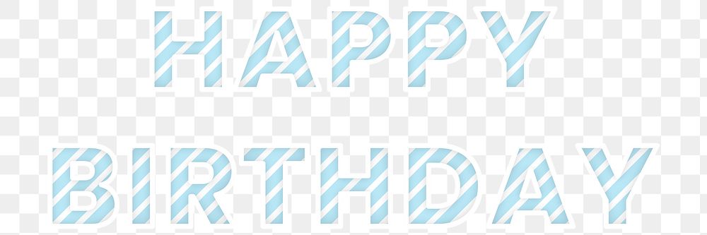 Happy birthday png candy cane font typography