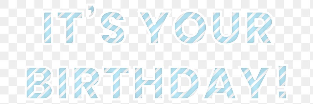 It's your birthday png candy cane font typography