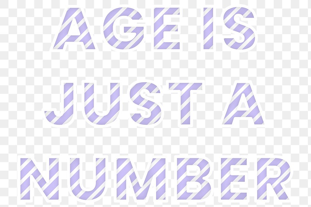 Age is just a number png word candy cane font