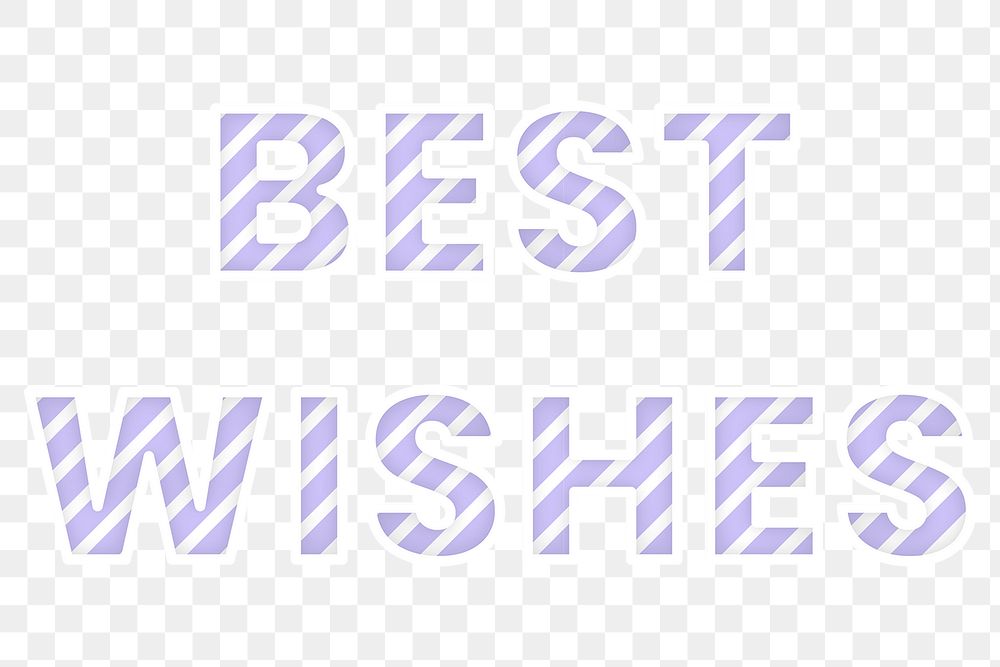 Best wishes png candy cane font typography