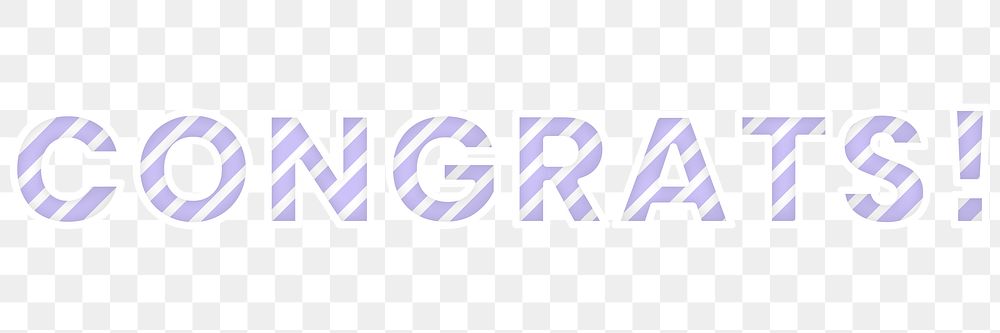 Congrats png candy cane font typography