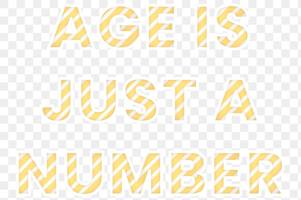 Age is just a number png word candy cane font