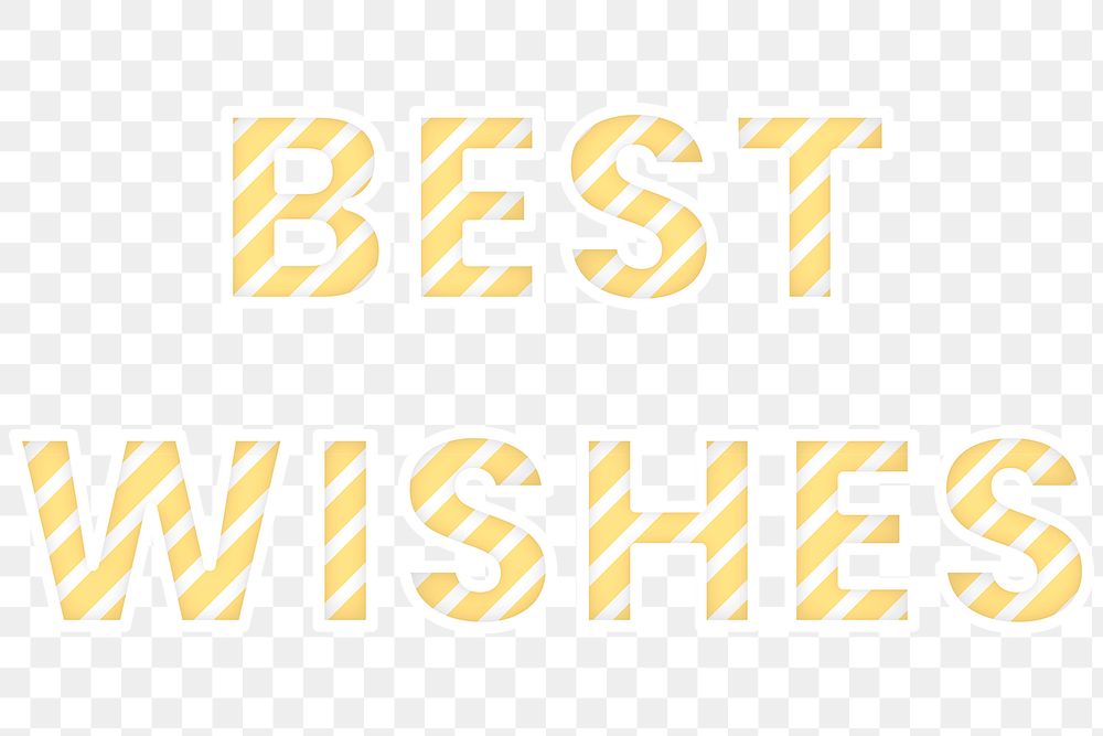 Best wishes png word candy cane font