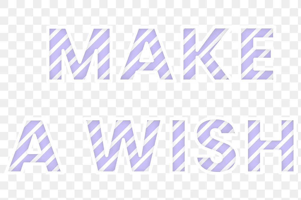 Make a wish png word candy cane font