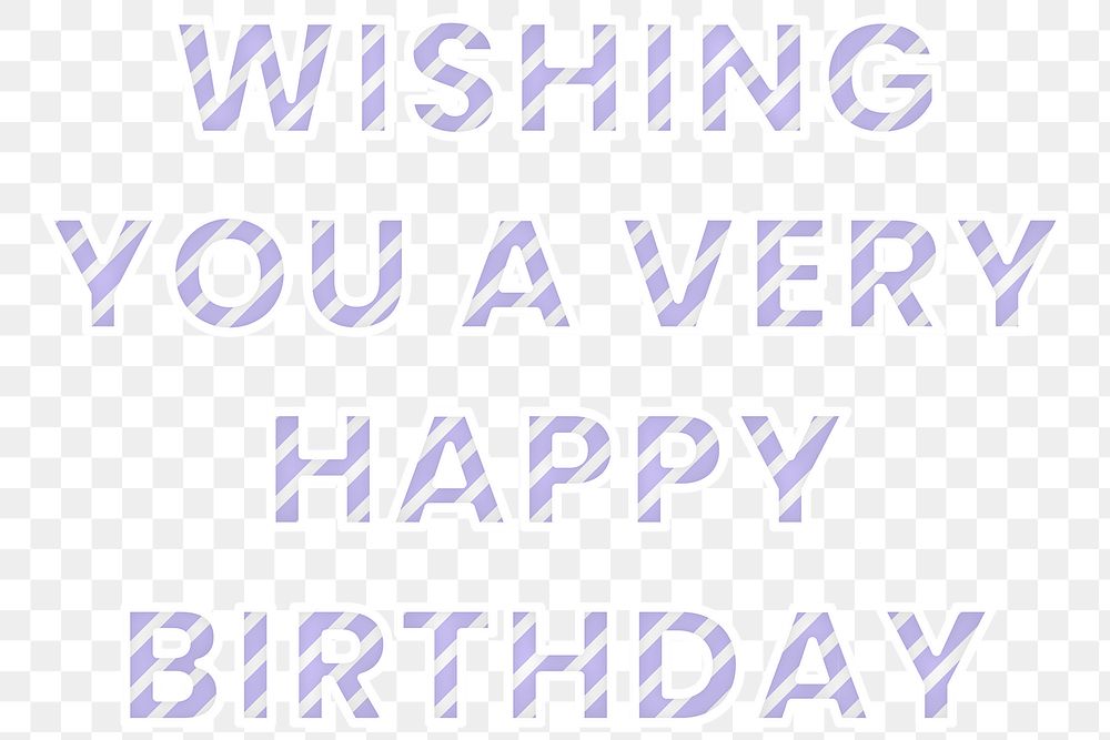 Birthday wish png text Wishing you a veru happy birthday