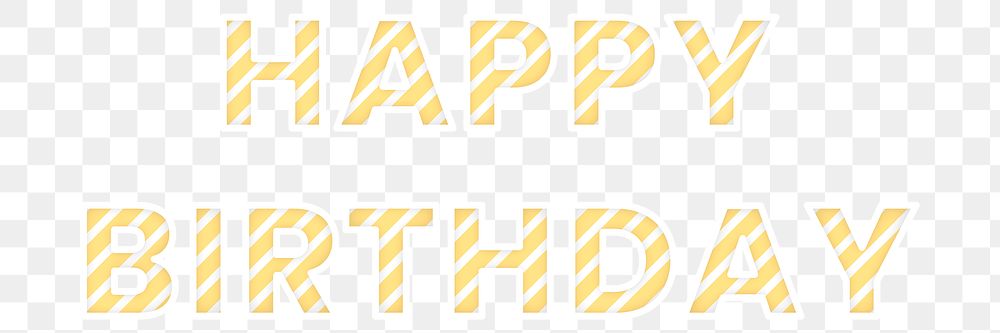 Happy birthday png word candy cane font