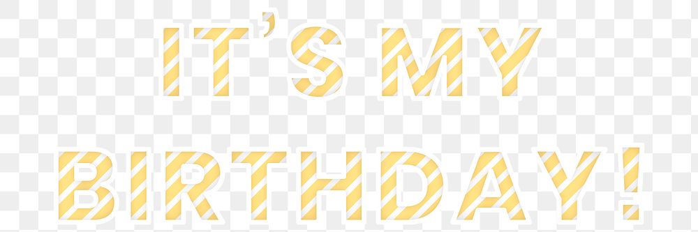 It's my birthday png candy cane font typography