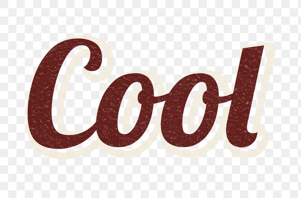 Retro word cool typography design element