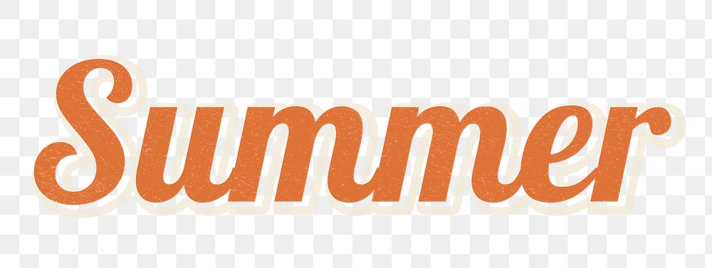 Retro word Summer typography design element