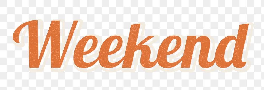 Retro word Weekend typography design element