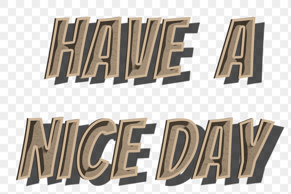 Have a nice day png cartoon font typography
