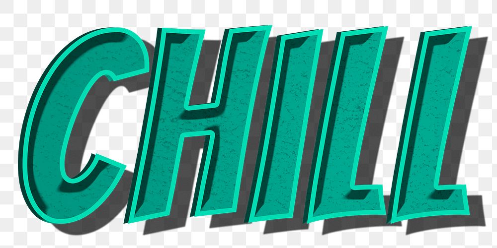 Chill png cartoon font typography