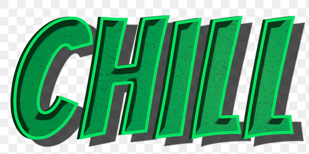 Chill png cartoon font typography