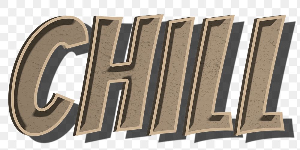 Chill retro style png comic typography