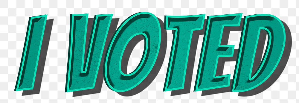 I voted png retro typography word art