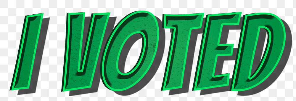 I voted png cartoon font typography